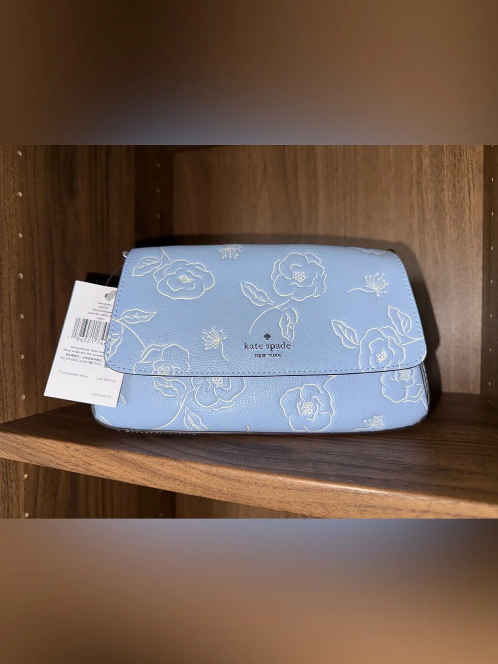 NWT Blue Floral Kate Spade Cross Body